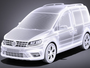 Volkswagen Caddy Alltrack 2018 vray 3D Model