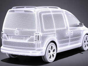 Volkswagen Caddy Alltrack 2018 vray 3D Model