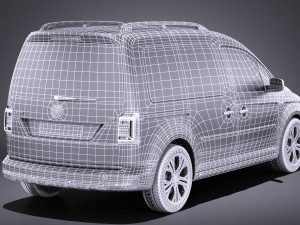 Volkswagen Caddy Alltrack 2018 vray 3D Model