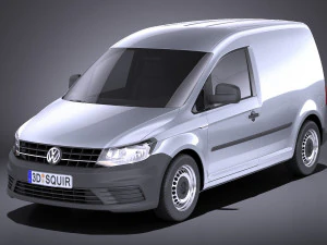 Volkswagen Caddy Cargo Van 2018 vray Modèle 3D