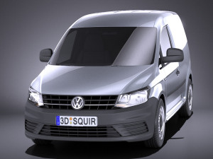 Volkswagen Caddy Cargo Van 2018 vray 3D 모델