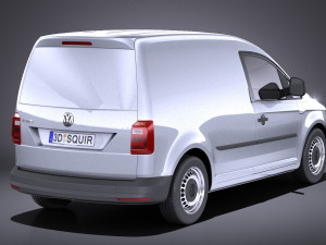Volkswagen Caddy Cargo Van 2018 vray 3D 모델