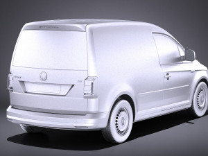 Volkswagen Caddy Cargo Van 2018 vray 3D 모델