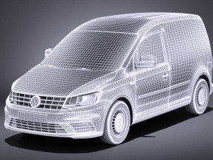 Volkswagen Caddy Cargo Van 2018 vray 3D 모델