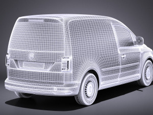 Volkswagen Caddy Cargo Van 2018 vray 3D 모델