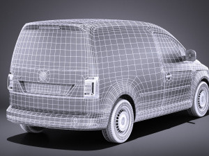 Volkswagen Caddy Cargo Van 2018 vray 3D 모델