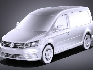 Volkswagen Caddy Maxi 2018 vray Model 3D