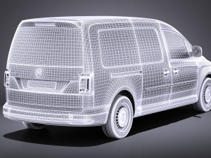 Volkswagen Caddy Maxi 2018 vray Model 3D