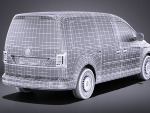 Volkswagen Caddy Maxi 2018 vray Model 3D
