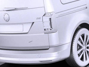 Volkswagen Caddy Passenger Van 2018 vray 3D Model