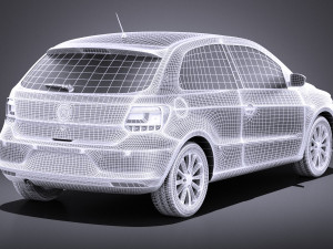 Volkswagen Gol 2013 vray 3D मॉडल