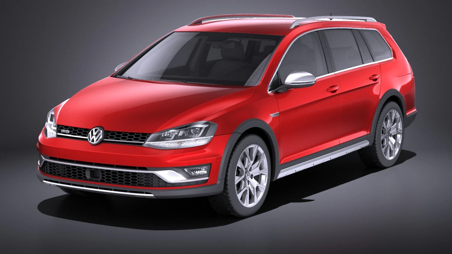 Volkswagen Golf Alltrack 2016 vray 3D Model .c4d .max .obj .3ds .fbx .stl .blend 