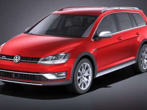 Volkswagen Golf Alltrack 2016 vray Modèle 3D