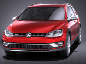Volkswagen Golf Alltrack 2016 vray 3D Модель