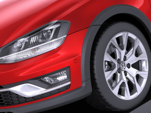 Volkswagen Golf Alltrack 2016 vray 3D Модель