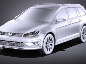 Volkswagen Golf Alltrack 2016 vray 3D Модель