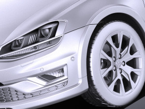 Volkswagen Golf Alltrack 2016 vray 3D Модель