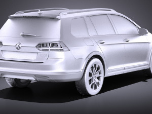 Volkswagen Golf Alltrack 2016 vray 3D Модель