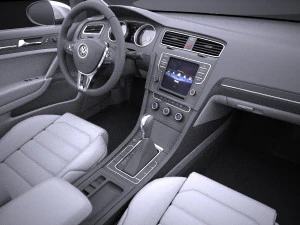 Volkswagen Golf Alltrack 2016 vray 3D Model