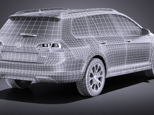 Volkswagen Golf Alltrack 2016 vray 3D Модель