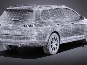 Volkswagen Golf Alltrack 2016 vray 3D Model