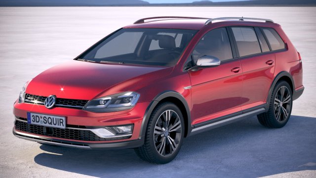 Volkswagen Golf Alltrack 2019 Modelo 3D .c4d .max .obj .3ds .fbx .stl .blend