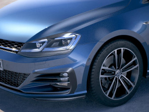 Volkswagen Golf GTD 2017 3D Model