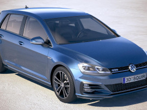 Volkswagen Golf GTD 2017 3D Model