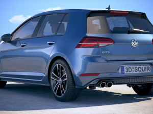 Volkswagen Golf GTD 2017 3D Model