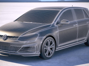 Volkswagen Golf GTD 2017 3D Model
