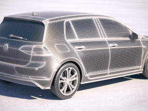 Volkswagen Golf GTD 2017 3D Model