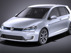 Volkswagen Golf GTE 2015 vray 3D Model