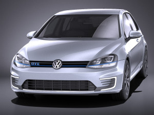 Volkswagen Golf GTE 2015 vray Modello 3D