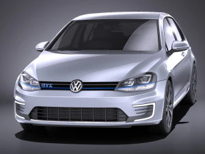 Volkswagen Golf GTE 2015 vray 3D Model