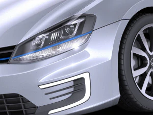 Volkswagen Golf GTE 2015 vray 3D Model