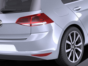 Volkswagen Golf GTE 2015 vray Modello 3D
