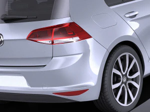 Volkswagen Golf GTE 2015 vray 3D Model
