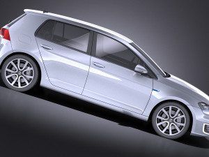 Volkswagen Golf GTE 2015 vray Modello 3D
