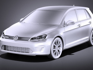 Volkswagen Golf GTE 2015 vray Modello 3D