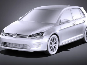 Volkswagen Golf GTE 2015 vray 3D Model