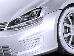 Volkswagen Golf GTE 2015 vray 3D Model