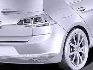 Volkswagen Golf GTE 2015 vray 3D Model