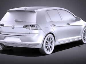 Volkswagen Golf GTE 2015 vray Modello 3D