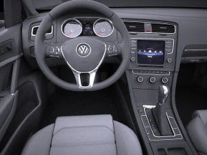 Volkswagen Golf GTE 2015 vray 3D Model