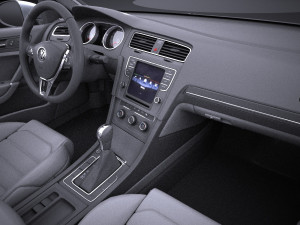 Volkswagen Golf GTE 2015 vray Modello 3D