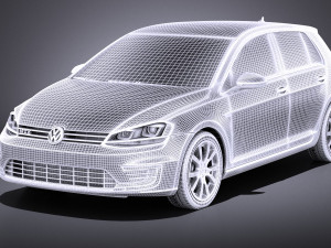 Volkswagen Golf GTE 2015 vray Modello 3D