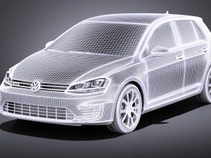 Volkswagen Golf GTE 2015 vray 3D Model