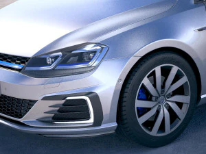 Volkswagen Golf GTE 2017 3D Model