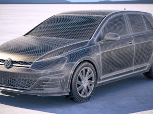 Volkswagen Golf GTE 2017 3D Model