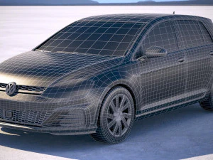 Volkswagen Golf GTE 2017 3D Model